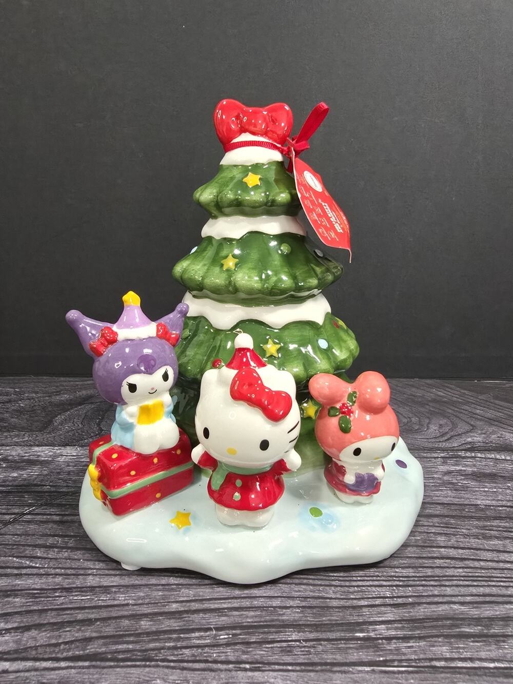 NWT Blue Sky Hello Kitty & Friends Caroling Christmas Tree Ceramic - NO LIGHTS